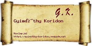Gyimóthy Koridon névjegykártya